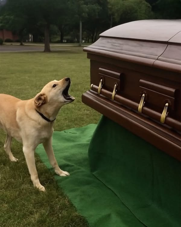Dog Barks at Coffin during Funeral, Suspicious Son Opens It and Finds It Empty