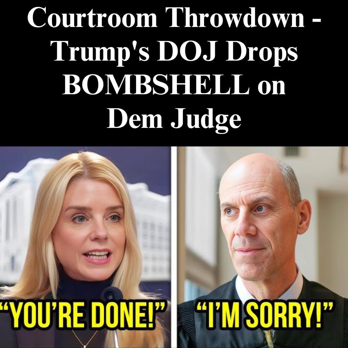 Courtroom Shock: Trump’s DOJ Drops Bombshell on Democratic Judge