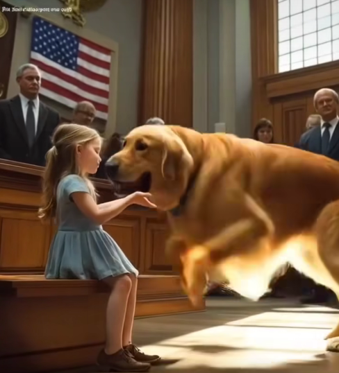Little Girl Gives Secret Signal to Dog in Courtroom! Judge FREEZES When He Realizes All the Truth…