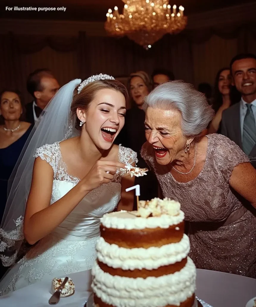 The groom was taken aback: the bride was furiously shoving her mother-in-law’s face into the cake, and the guests were joyfully cheering her on.