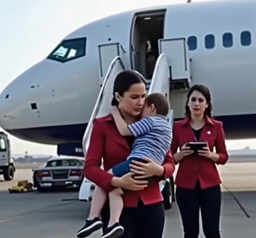 Viral video of flight attendant consoling crying toddler onboard is a hit on the Internet. Watch