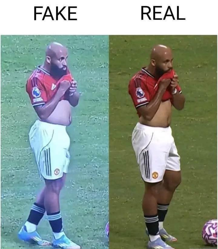 “From Pitch to Photoshop: The Hilarious ‘Fake vs Real’ Football Photo That’s Breaking the Internet”